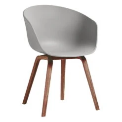 HAY About A Chair AAC22, Lacquered Walnut - Concrete Grey