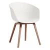HAY About A Chair AAC22 Eco, Lacquered Walnut - White -Finnishdesignshop 943448 AAC 22 Eco eco white shell wb lacquer walnut base