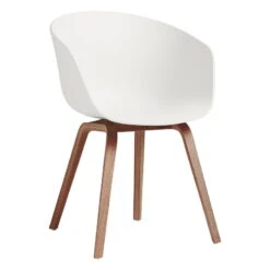 HAY About A Chair AAC22 Eco, Lacquered Walnut - White