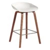 HAY About A Stool AAS32 Eco, 65 Cm, Lacquered Walnut - White