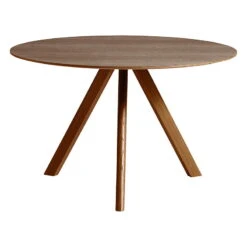 HAY CPH20 Round Table, 120 Cm, Lacquered Walnut