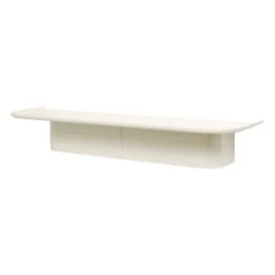 HAY Korpus Shelf L, 7 Hooks, Cream