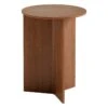 HAY Slit Wood Table, 35 Cm, High, Lacquered Walnut -Finnishdesignshop 9440352009000 Slit Table Wood Round High wb lacquer walnut