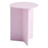 HAY Slit Wood Table, 35 Cm, High, Light Pink 1 HAY Slit Wood Table, 35 Cm, High, Light Pink -Finnishdesignshop 9440356009000 Slit Table Wood Round High pink wb lacquer oak
