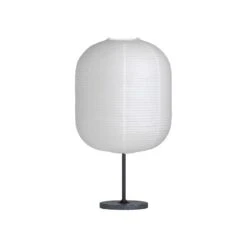 HAY Common Table Lamp Base, Soft Black - Black Terrazzo -Finnishdesignshop 9452112009000 Common Table lamp base soft black steel stem and black terrazzo base Oblong shade