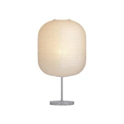 HAY Common Table Lamp Base, Summit Grey - Grey Terrazzo 11 HAY Common Table Lamp Base, Summit Grey - Grey Terrazzo -Finnishdesignshop 9452114009000 Common Table lamp base summit grey steel stem and grey terrazzo base Oblong shade on