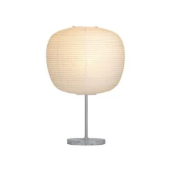 HAY Common Table Lamp Base, Summit Grey - Grey Terrazzo 12 HAY Common Table Lamp Base, Summit Grey - Grey Terrazzo -Finnishdesignshop 9452114009000 Common Table lamp base summit grey steel stem and grey terrazzo base Peach shade on