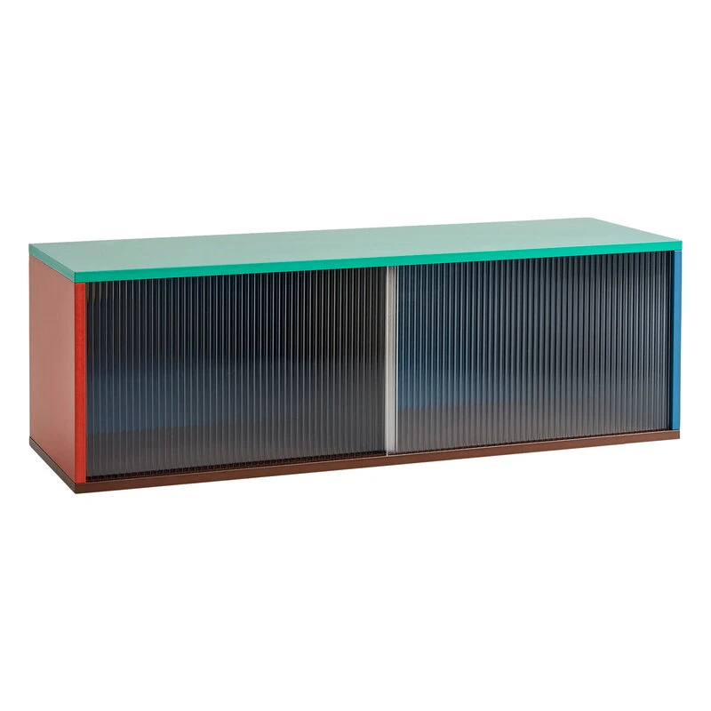 HAY Colour Cabinet W/ Glass Doors, Wall, 120 Cm, Multicolour 3 HAY Colour Cabinet W/ Glass Doors, Wall, 120 Cm, Multicolour