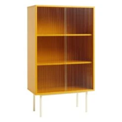 HAY Colour Cabinet W/ Glass Doors, Tall, Yellow