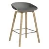 HAY About A Stool AAS32, 65 Cm, Lacquered Oak - Grey