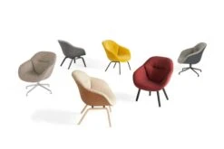 HAY About A Lounge Chair AAL87 Soft, Black - Lola Yellow -Finnishdesignshop AAL Soft family 1