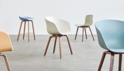HAY About A Chair AAC22, Lacquered Walnut - Dusty Blue -Finnishdesignshop AAS 33 AAC 22 AAC 12 1