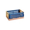 HAY Colour Crate Mix, S, Recycled Plastic, Dark Blue