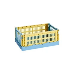 HAY Colour Crate Mix, S, Recycled Plastic, Dusty Yellow