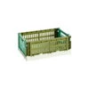 HAY Colour Crate Mix, S, Recycled Plastic, Olive - Dark Mint -Finnishdesignshop AB664 A601 AH15 HAY Colour Crate Mix S olive dark mint