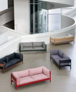 HAY Arbour Eco 3-seater, Nevada 0500S - Oiled Waxed Walnut -Finnishdesignshop Arbour 3 Seater Re wool 648 Remix 266 Atlas 931 Nevada NV 0500S Hallingdal 220 01 2