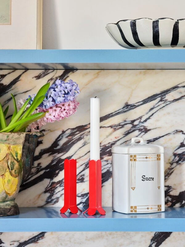 HAY Arcs Candleholder, L, Red 8 HAY Arcs Candleholder, L, Red - Image 6