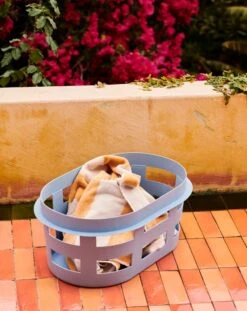 HAY Frotté Stripe Bath Sheet, Warm Yellow -Finnishdesignshop Basket S soft blue 04