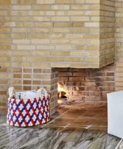 HAY Bead Basket With Handles, 40 Cm, Red Basket Weave -Finnishdesignshop Bead Basket With Handle red basket weave 01