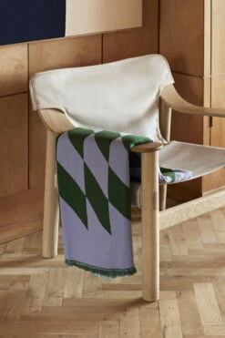 HAY Bernard Lounge Chair, Oak - Canvas -Finnishdesignshop Bernard raw canvas cover wb lacquer oak Star lavender