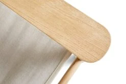 HAY Bernard Lounge Chair, Oak - Canvas -Finnishdesignshop Bernard wb lacquer oak base raw canvas cover detail