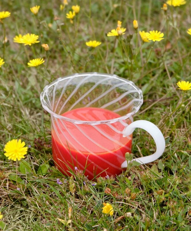 HAY Glass Cup, 2 Pcs, White Swirl 5 HAY Glass Cup, 2 Pcs, White Swirl - Image 3
