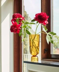 HAY Bottoms Up Vase, L, Amber -Finnishdesignshop Bottoms Up Vase L amber