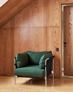 HAY Can Lounge Chair, Steelcut 975 - Black Canvas - Black Frame -Finnishdesignshop CAN 1 Seater Steelcut 975 chrome frame black outer canvas