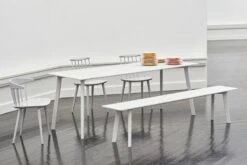 HAY J77 Chair, Warm Grey -Finnishdesignshop CPH Deux 210 Table CPH Deux 215 Bench J104 J77role
