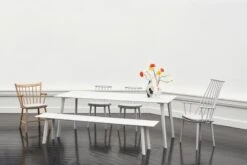 HAY J110 Chair, Warm Grey -Finnishdesignshop CPH Deux 210 Table CPH Deux 215 Bench J110 J42 J77role