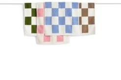 HAY Check Bath Mat, Pink -Finnishdesignshop Check Bath Mat family 02 1