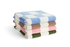 HAY Check Bath Towel, Cappuccino -Finnishdesignshop Check Bath Towel family 1