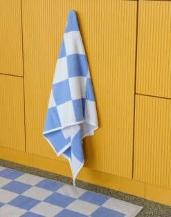 HAY Check Bath Towel, Sky Blue -Finnishdesignshop Check Bath Towel sky blue Check Bath Mat sky blue