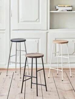 HAY Cornet Bar Stool, High, Cream White - Oiled Oak -Finnishdesignshop Cornet Bar Stool