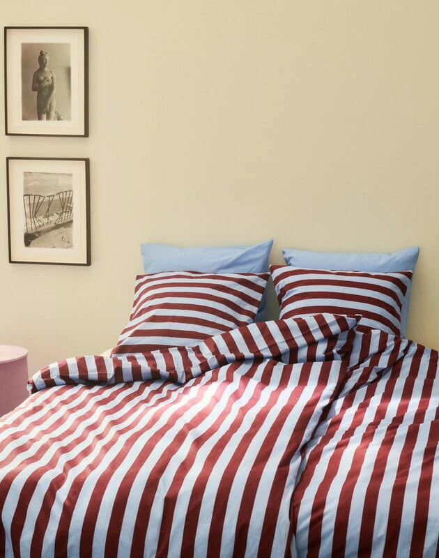 HAY Été Pillowcase, Bordeaux - Sky Blue 6 HAY Été Pillowcase, Bordeaux - Sky Blue - Image 4