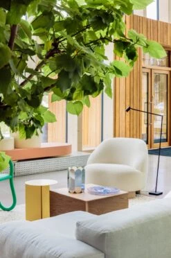 HAY Slit Table, 35 Cm, High, Light Yellow -Finnishdesignshop FDS4