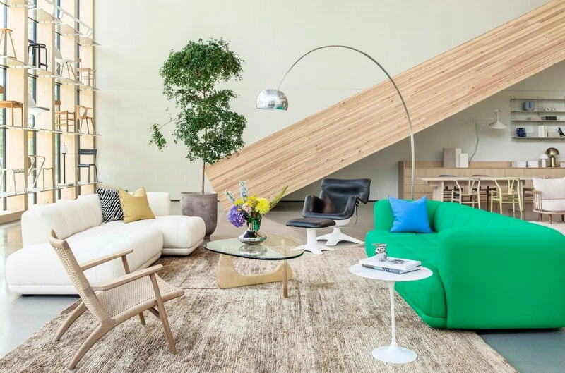 HAY Quilton 3-seater Sofa, Green Vidar 932 8 HAY Quilton 3-seater Sofa, Green Vidar 932 - Image 6