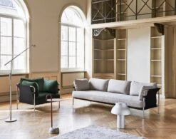 HAY Can Sofa, 3-seater, Ruskin 05 - Black Canvas - Chrome Frame 10 HAY Can Sofa, 3-seater, Ruskin 05 - Black Canvas - Chrome Frame -Finnishdesignshop Fifty Fifty Floor Lamp ash grey Bowler mocca PC Table Lamp aluminum CAN 1 Seater Steelcut 975 black canvas chrome frame CAN 3 Seater Ruskin 33 black canvas chrome frame 1