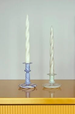 HAY Long Twist Candles, Set Of 6, Mint - Light Grey - Green 10 HAY Long Twist Candles, Set Of 6, Mint - Light Grey - Green -Finnishdesignshop Flare Stripe Milk S green Flare Stripe Milk M blue Candle Soft Twist off white light grey 1