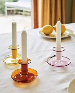 HAY Flare Candleholder, Amber -Finnishdesignshop Flare family 01