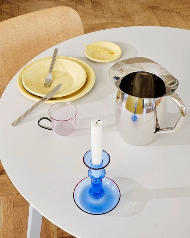 HAY Glass Cup, 2 Pcs, Pink With Grey Handle - Image 3