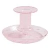 HAY Flare Stripe Candleholder, Pink - White