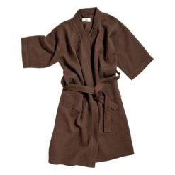 HAY Waffle Bathrobe, One Size, Coffee Brown