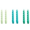 HAY Spiral Candles, Set Of 6, Mint - Green Aqua - Green 1 HAY Spiral Candles, Set Of 6, Mint - Green Aqua - Green -Finnishdesignshop HA542222