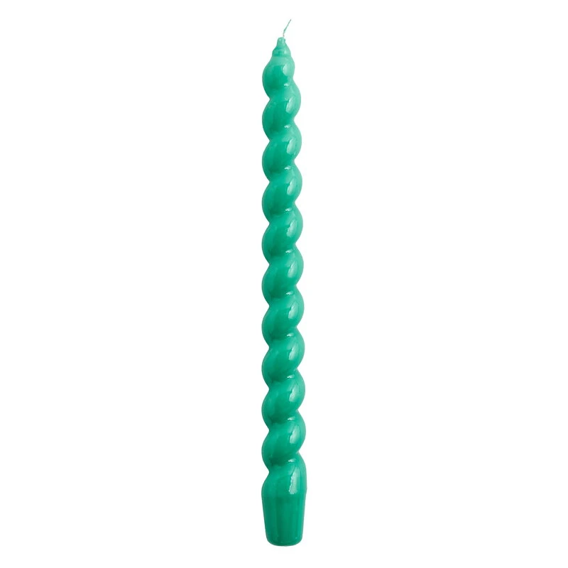 HAY Long Spiral Candle, Green 3 HAY Long Spiral Candle, Green