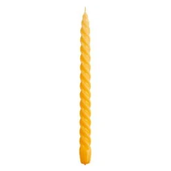 HAY Long Twist Candle, Warm Yellow