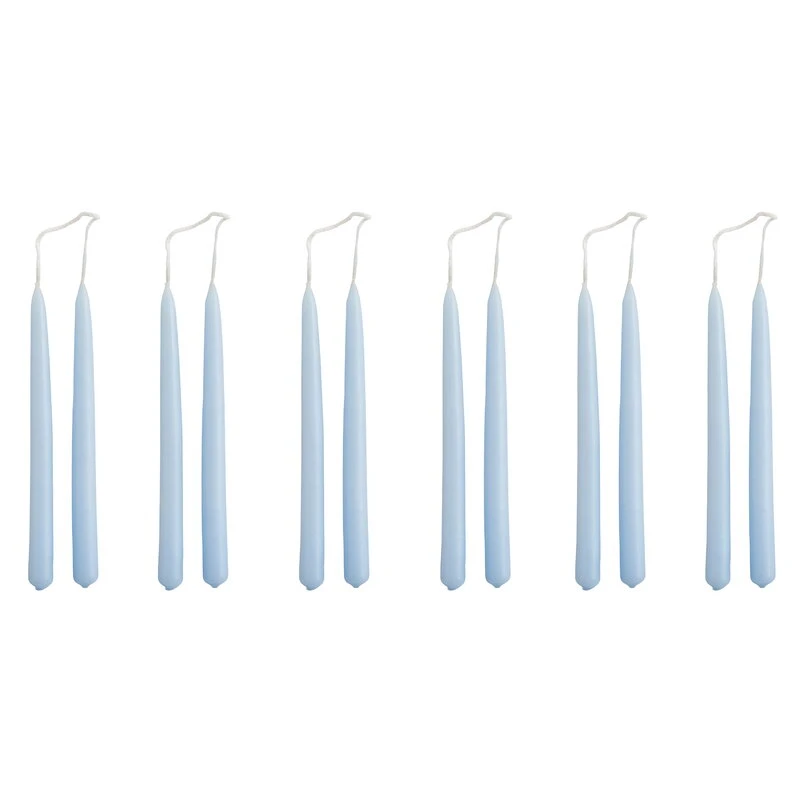 HAY Mini Conical Candles, Set Of 12, Light Blue 2 HAY Mini Conical Candles, Set Of 12, Light Blue