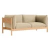 HAY Arbour 2-seater, Linen Grid Dk Beige - Oak