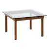HAY Kofi Table 60 X 60 Cm, Lacquered Walnut - Clear Glass -Finnishdesignshop HA941707 Kofi 60x60 clear glass tabletop wb lacquer walnut frame EE