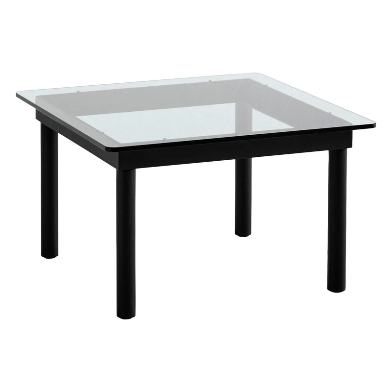 HAY Kofi Table 60 X 60 Cm, Black Lacquered Oak - Clear Glass 3 HAY Kofi Table 60 X 60 Cm, Black Lacquered Oak - Clear Glass